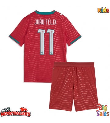 Portugal Joao Felix #11 Replica Home Stadium Kit for Kids World Cup 2026 Short Sleeve (+ pants)